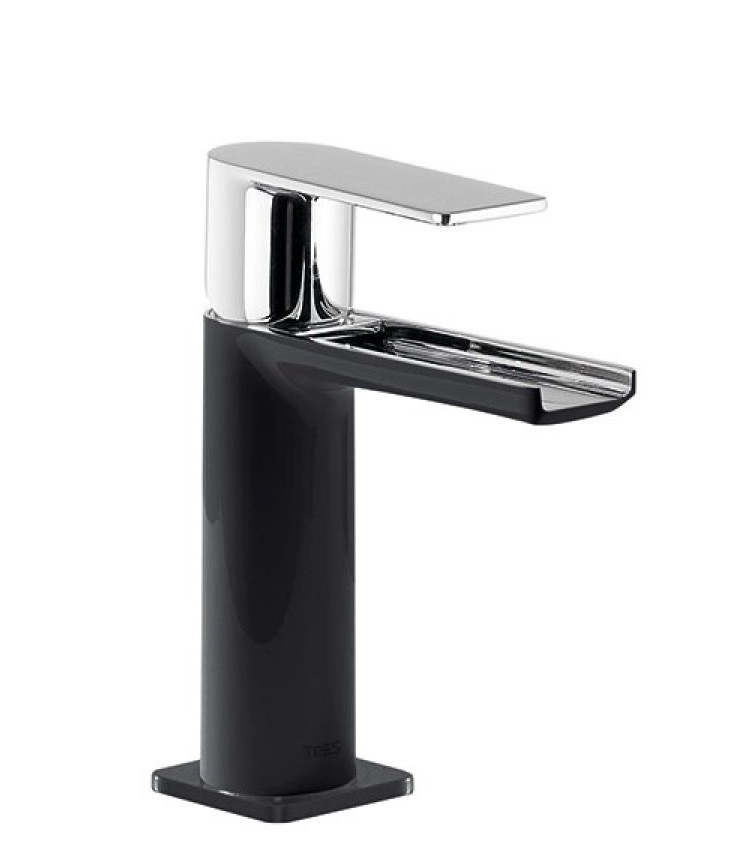 Tres Loft-Colors bateria umywalkowa kaskada otwarta czarny/chrom 200.110.01.NE