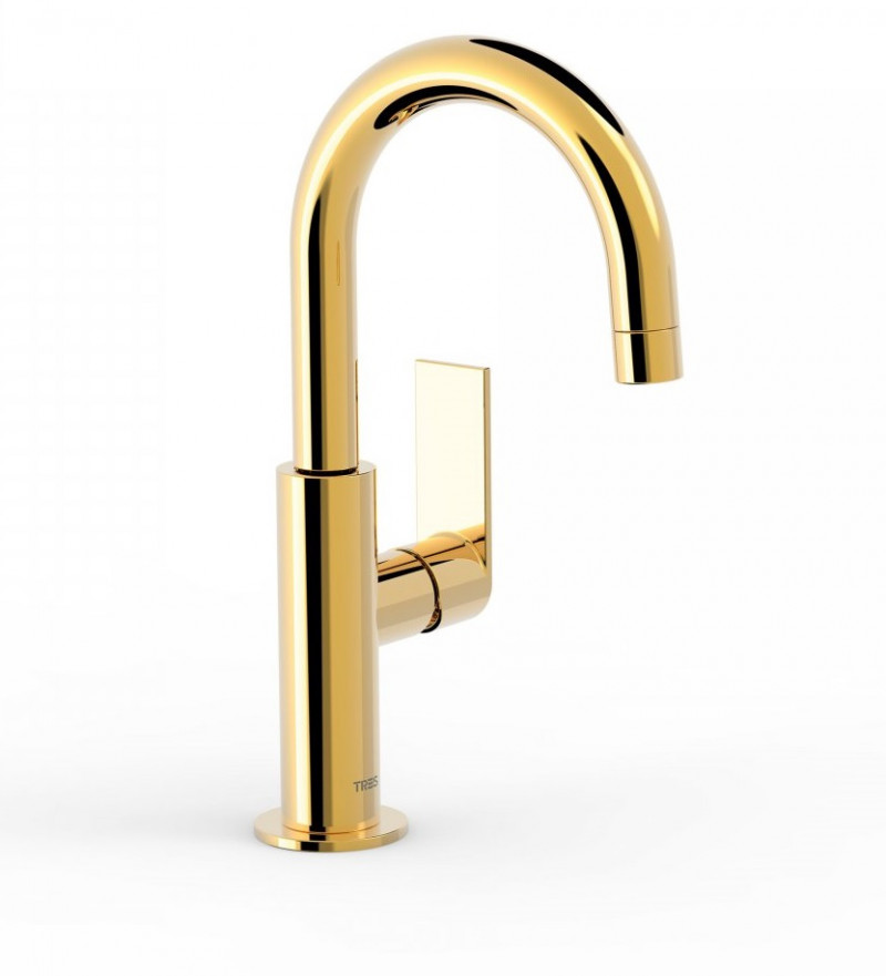 Tres Loft-Colors bateria umywalkowa niska złoty polerowany 200.205.04.OR