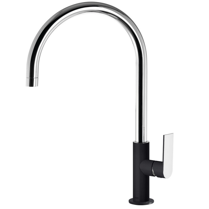 Tres Loft-Colors bateria umywalkowa wysoka czarny/chrom 200.205.06.NE