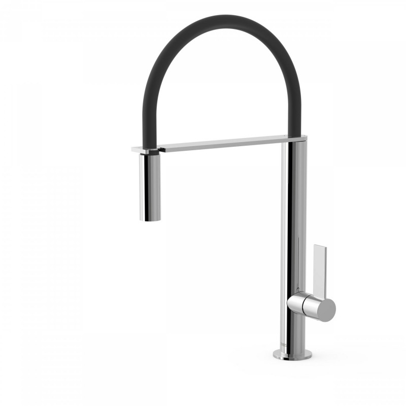 Tres COLORS bateria kuchenna zlewozmywakowa stojąca z wyciąganą wylewką chrom 205.487.02