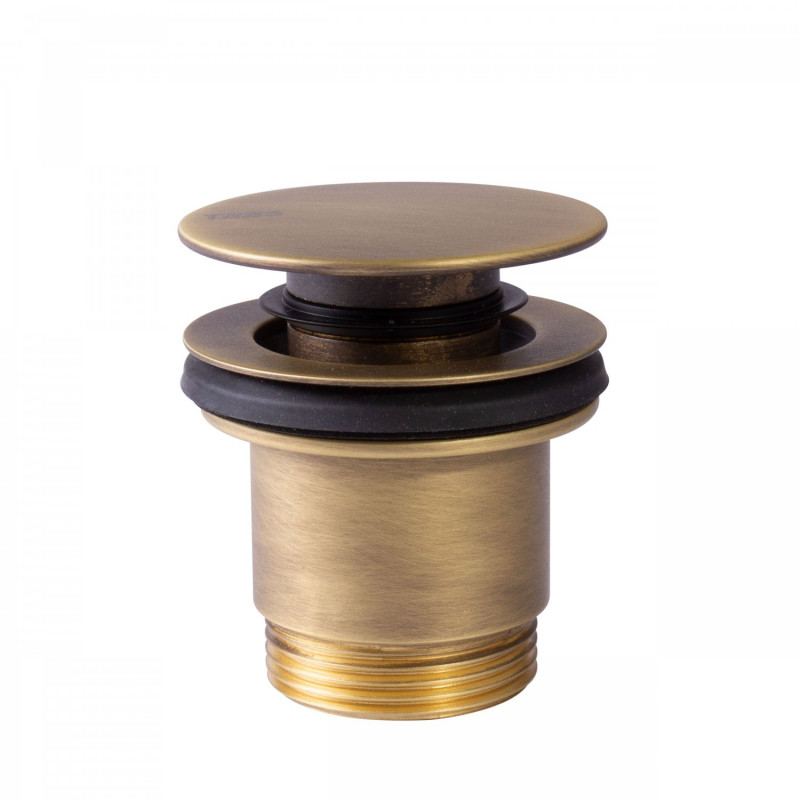 Tres korek umywalkowy click-clack okrągły stary mosiądz matowy 242.840.01.LM