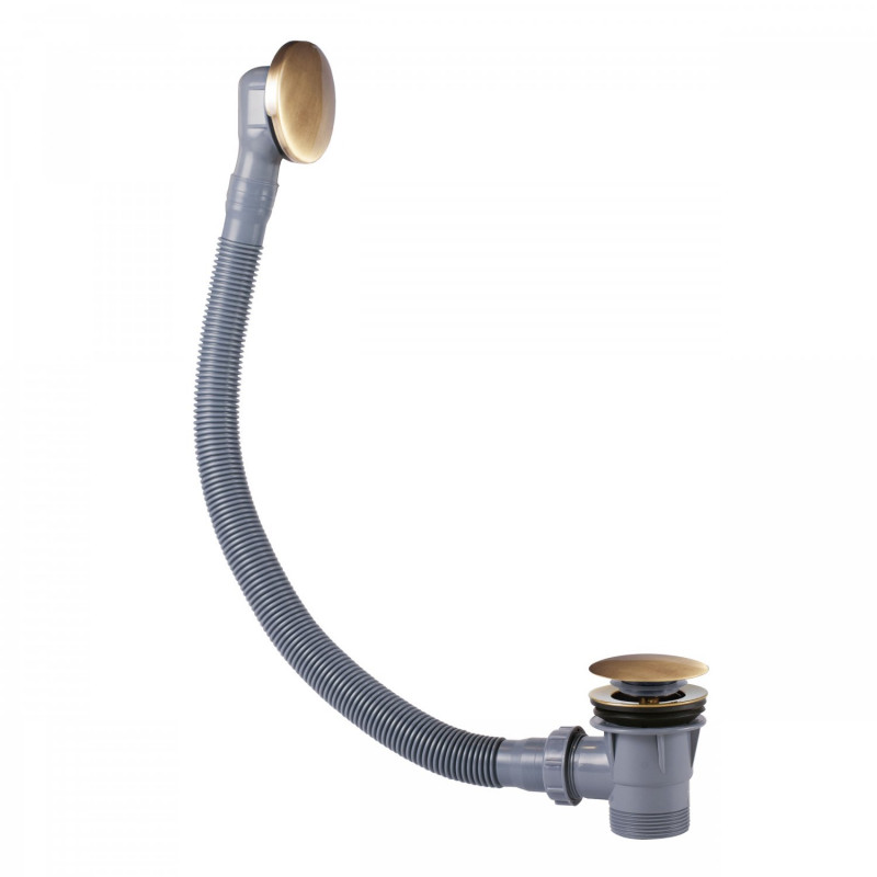 Tres syfon wannowy z przelewem click-clack stary mosiądz 034.534.20.LV