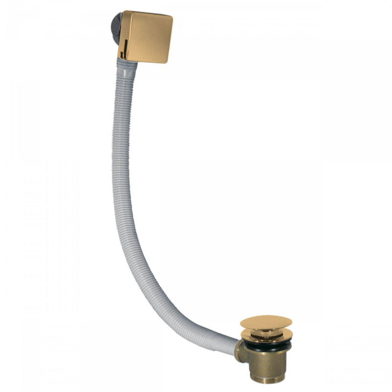 Tres syfon wannowy z przelewem kaskada click-clack złoty matowy 034.534.40.OM