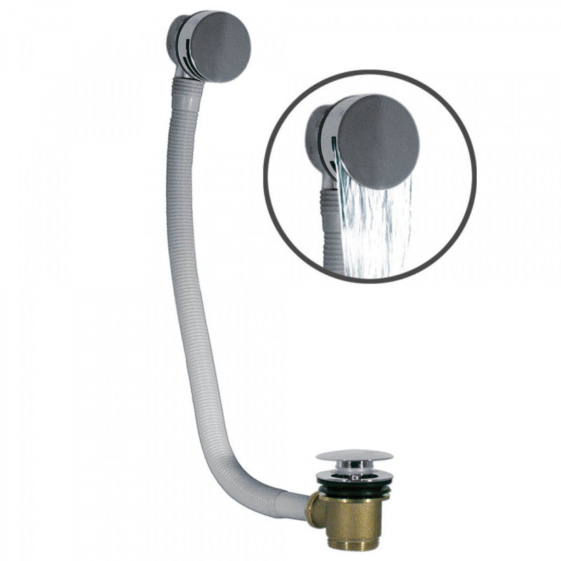 Tres syfon wannowy z przelewem kaskada click-clack chrom 1.34.534.30