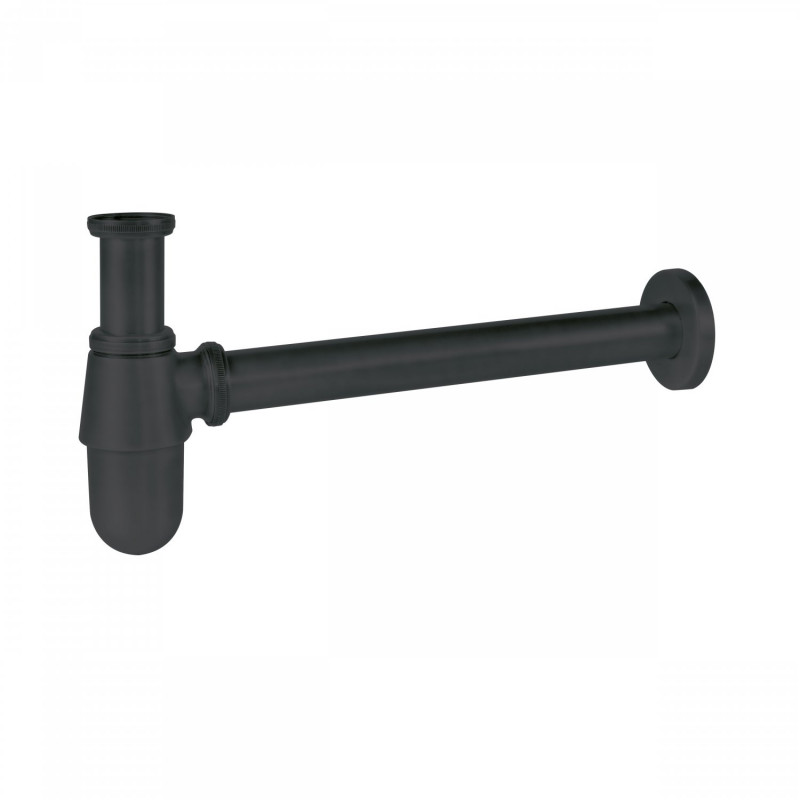 Tres syfon umywalkowy butelkowy czarny matowy 034.634.30.NM