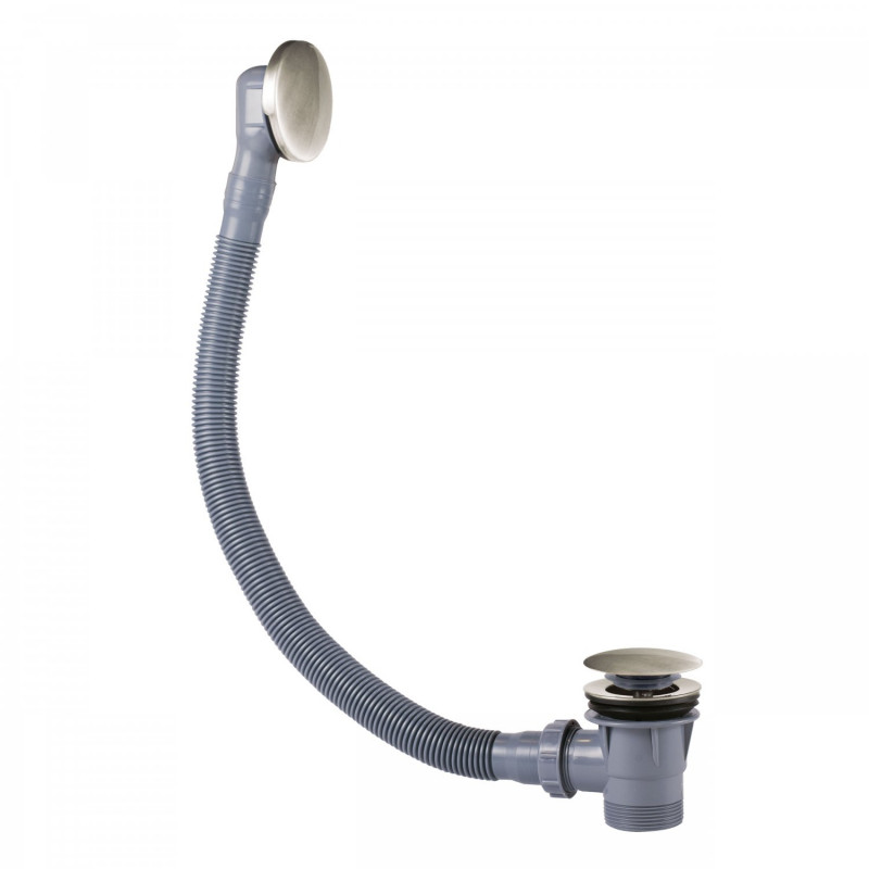 Tres syfon wannowy z przelewem click-clack stal 034.534.20.AC