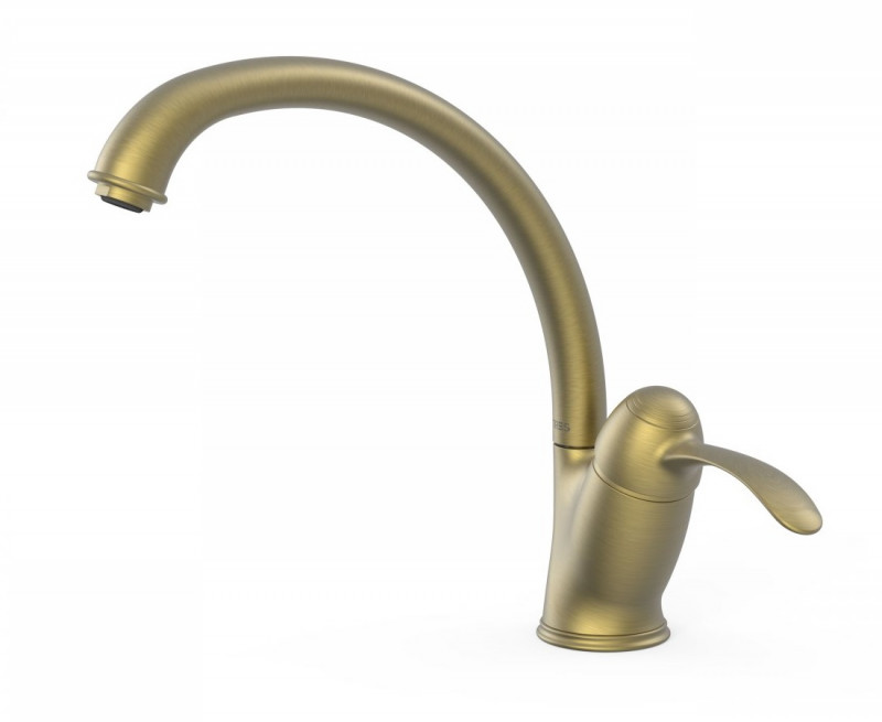 Tres Clasic bateria kuchenna zlewozmywakowa stojąca stary mosiądz matowy 242.441.01.LM