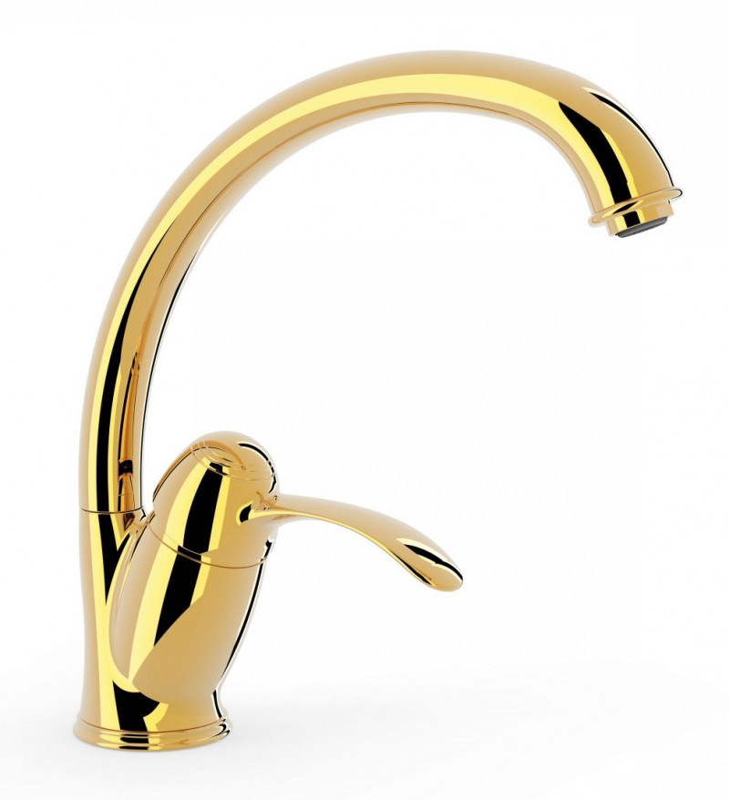 Tres Clasic bateria kuchenna zlewozmywakowa stojąca złoty polerowany 242.441.01.OR