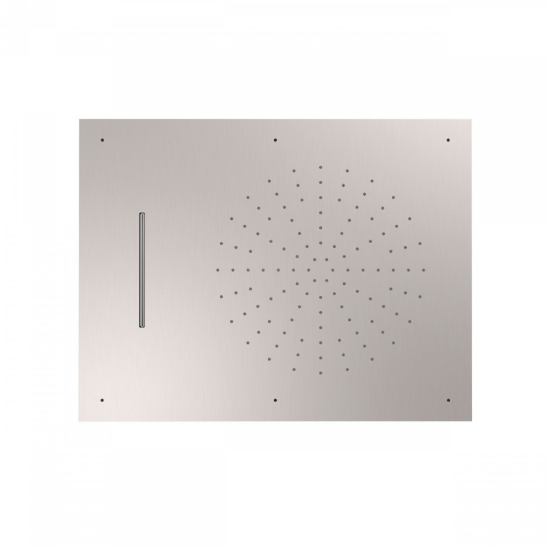 Tres deszczownica prostokątna 50x65 do mocowania sufitowego z kaskadą stal 299.970.01.AC