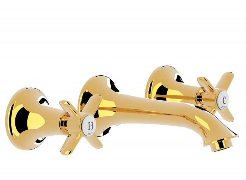 Tres Clasic bateria kuchenna podtynkowa retro złoty polerowany 242.151.02.OR