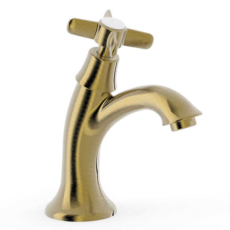 Tres Clasic bateria umywalkowa kranowa retro stary mosiądz 242.503.01.LV