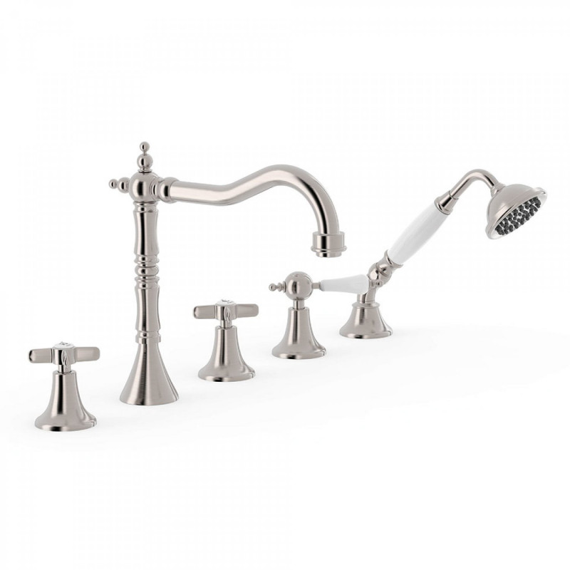 Tres Clasic bateria wannowa czterootworowa stal 242.146.01.AC