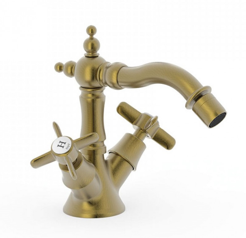 Tres Clasic bateria bidetowa retro stary mosiądz matowy 242.122.02.LM