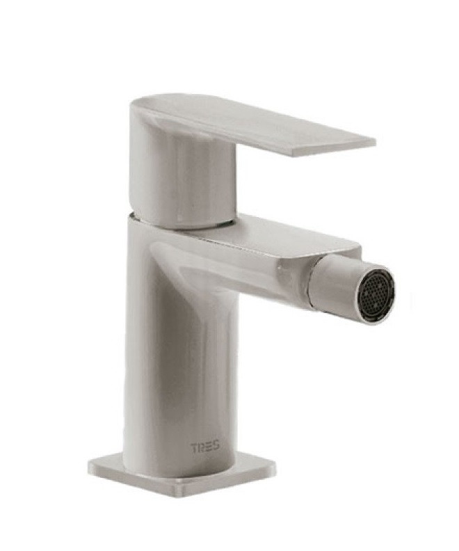 Tres Loft-Colors bateria bidetowa z korkiem stal nierdzewna 200.120.01.AC