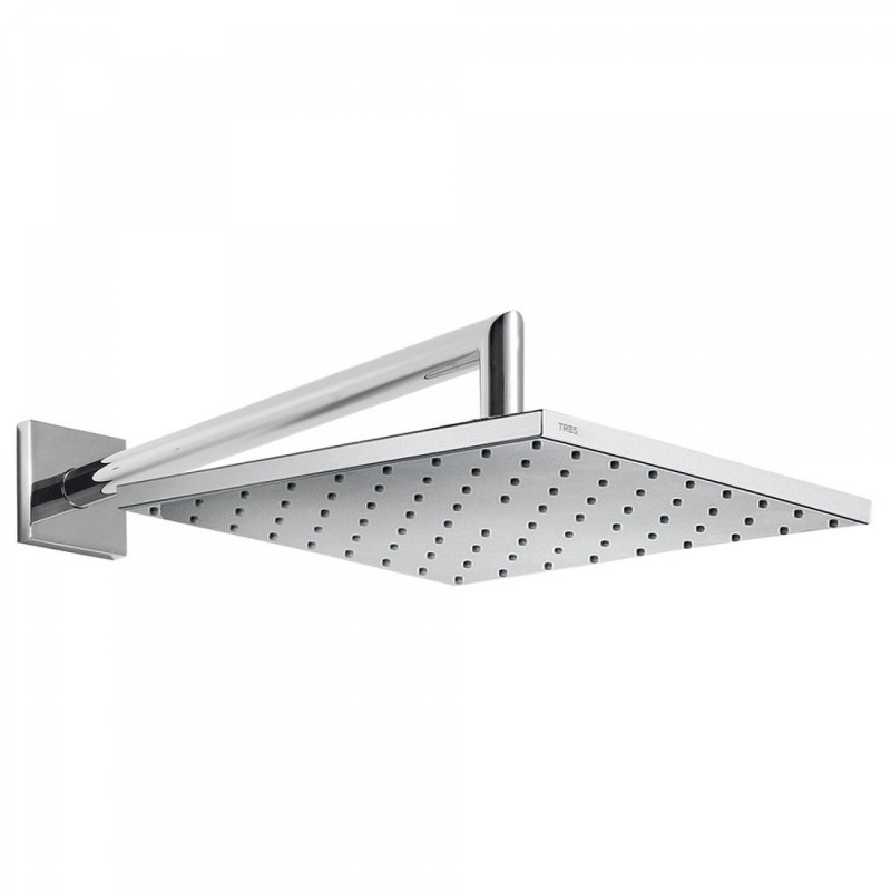 Tres deszczownica 25x25 z ramieniem ściennym chrom 034.231.01