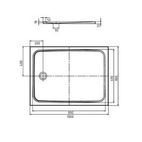 Kaldewei Cayonoplan brodzik prostokątny 100x80 z obniżonym styropianownym nośnikiem model 2256-5 361647980001