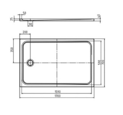 Kaldewei Cayonoplan brodzik prostokątny 170x70 model 2278-1 370100010001