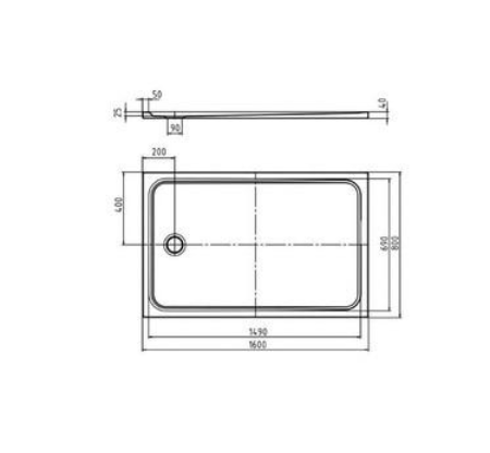 Kaldewei Cayonoplan brodzik prostokątny 160x80 model 2276-1 363600010001