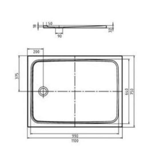 Kaldewei Cayonoplan brodzik prostokątny 110x75 model 2259-1 361900010001
