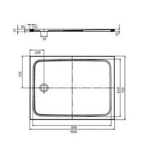 Kaldewei Cayonoplan brodzik prostokątny 100x75 model 2255-1 361500010001