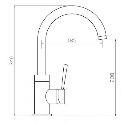 BESCO Illusion I bateria umywalkowa stojąca wysoka złoty BU-II-ZL