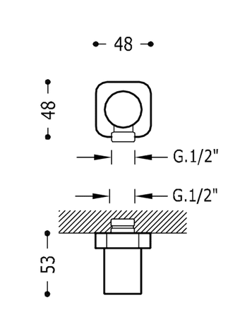 Tres kolanko wyjściowe do węża 1/2 200.183.01