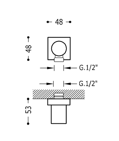 Tres kolanko wyjściowe do węża 1/2 061.183.01