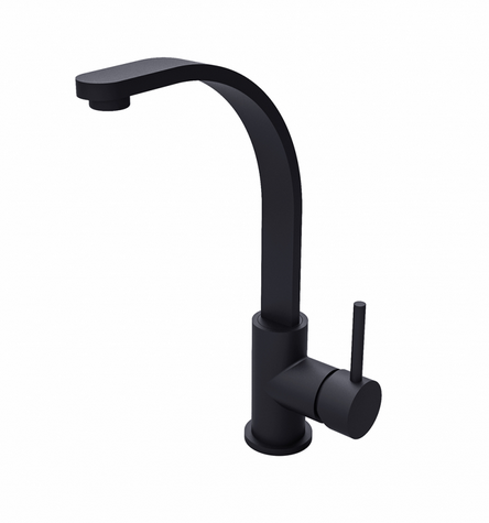 BESCO Decco I bateria umywalkowa wysoka bez korka czarny matowy BU-DI-CZ