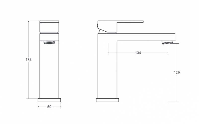 BESCO Modern II bateria umywalkowa stojąca czarny matowy BU-MVII-CZ