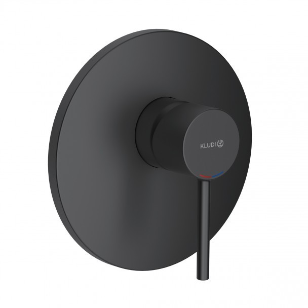 Kludi Bozz podtynkowa bateria natryskowa element zewnętrzny czarny matowy 386553976