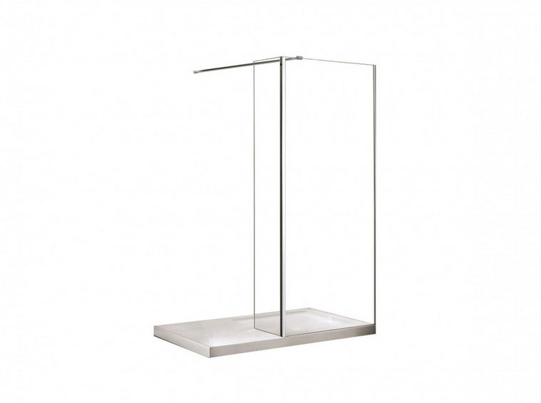 BESCO Aveo kabina prysznicowa walk-in 100 cm przeźroczyste chrom AV-100-195-C