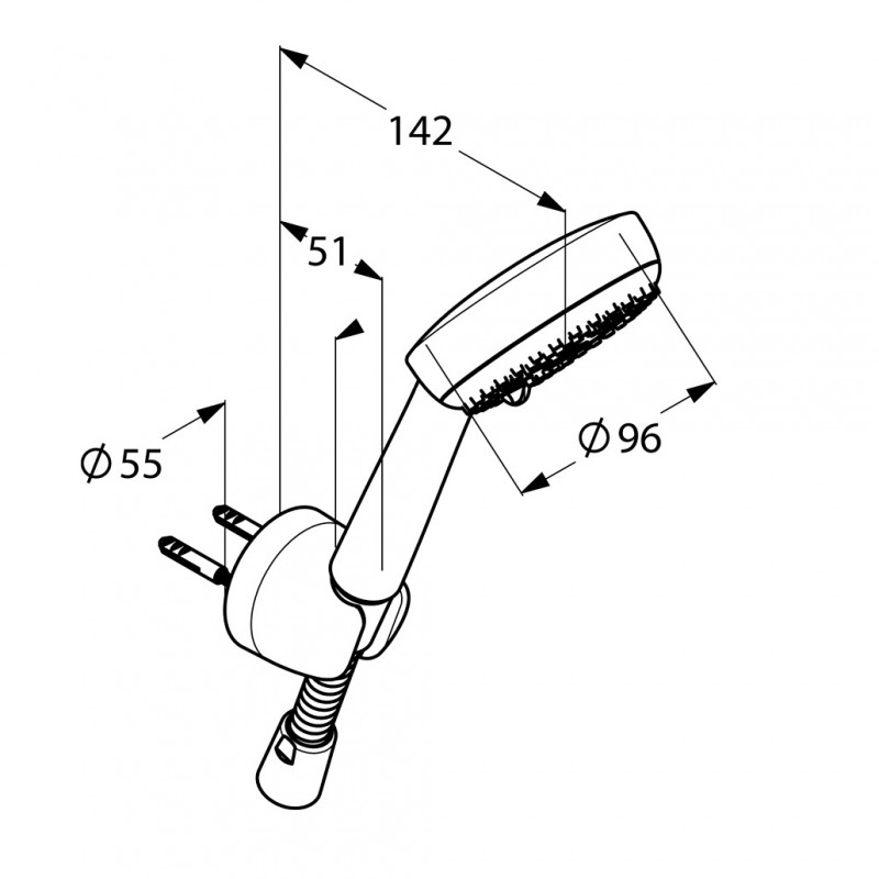 Kludi Logo zestaw punktowy ze słuchawką jednopozycyjna chrom 6803005-00