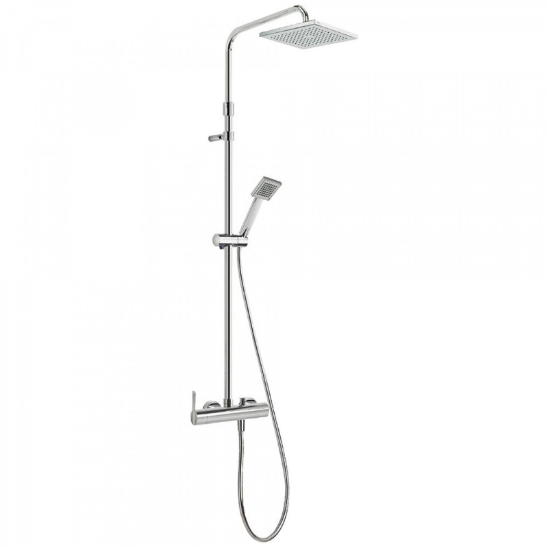 Tres Lex zestaw prysznicowy z deszczownicą 20x20 cm drążek teleskopowy chrom 081.197.01