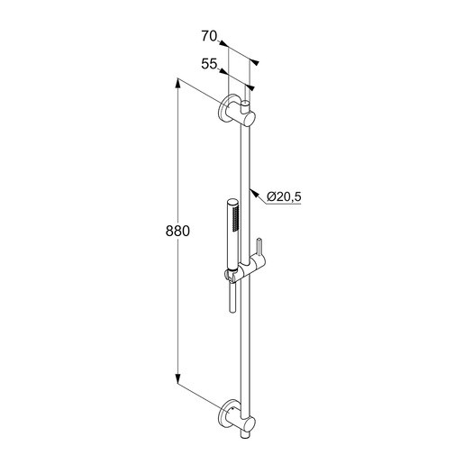 Kludi Nova Fonte zestaw prysznicowy 90 cm ze słuchawką  chrom 2084005-15