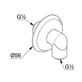 Kludi Adlon przyłącze kątowe mosiądz 1210145-00