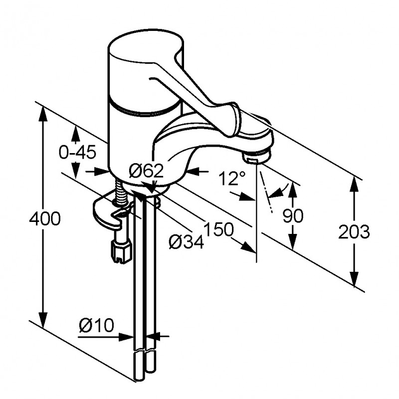 Kludi Medi care bateria kuchenna stała wylewka chrom 341120534
