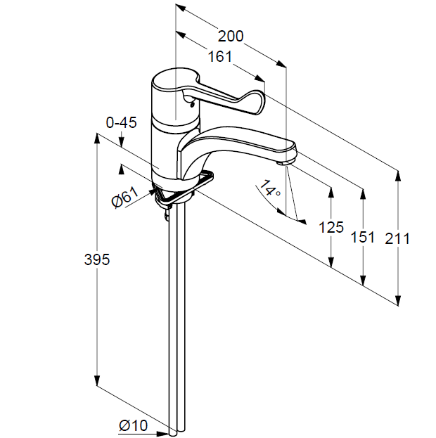 Kludi Medi care bateria kuchenna chrom 349080524
