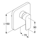 Kludi Pure&Style podtynkowa bateria prysznicowa chrom 404200575