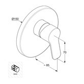 Kludi Pure&Easy podtynkowa bateria prysznicowa chrom 37 420 05 65
