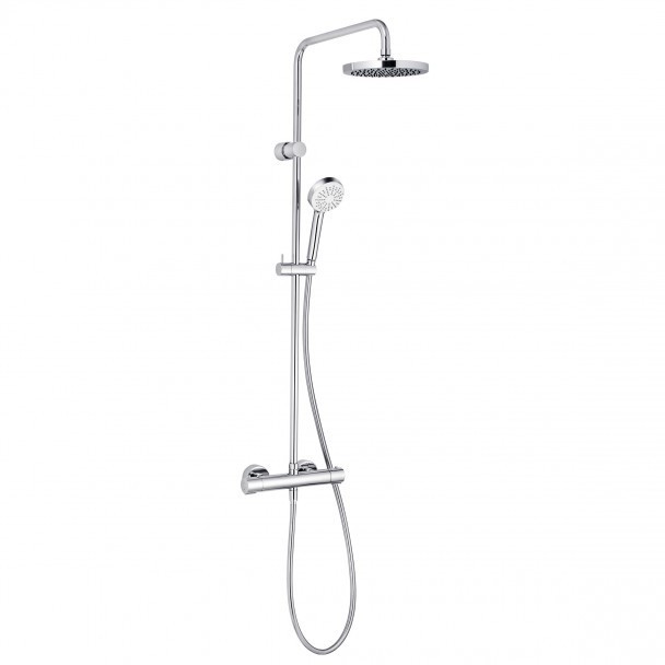 Kludi Logo Dual Shower System zestaw prysznicowy termostatyczny z deszczownicą chrom 6809405-00