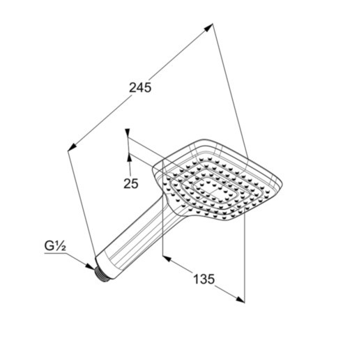 Kludi Freshline 1S słuchawka prysznicowa jednopozycyjna chrom 6450005-00