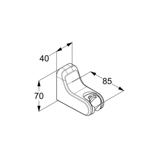 Kludi Freshline uchwyt punktowy chrom 6455205-00