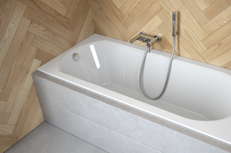 BESCO Intrica Slim wanna prostokątna 160x75 akryl biały WAIN-160-SL