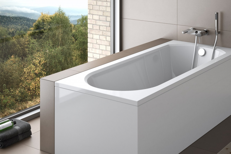 BESCO Intrica wanna prostokątna 160x75 akryl biały WAIN-160-PK