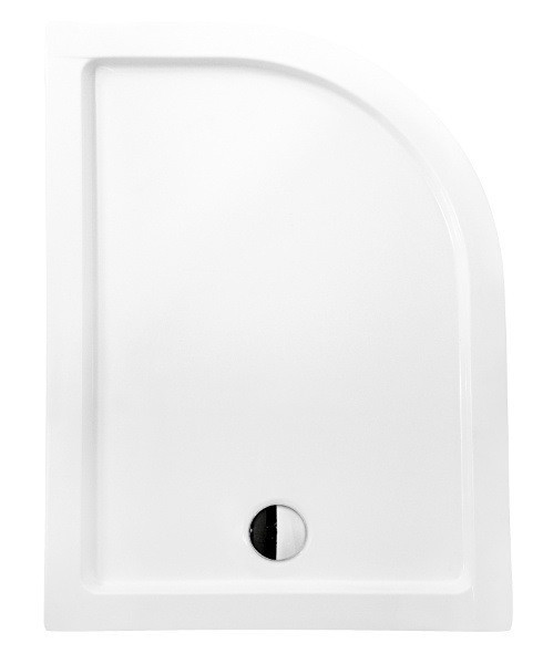 PMD Piramida Saturn brodzik półokrągły lewy 100x80 z obudową biały BAS-100-NL