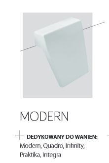 PMD Piramida Modern zagłówek do wanny kolor czarny MODERN ZWMB