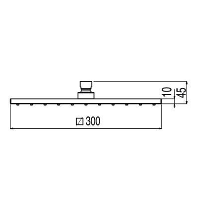 Tres głowica natryskowa 30x30 mosiężna stal 1.34.138.30.AC