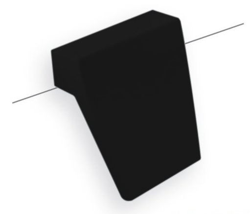 PMD Piramida Modern zagłówek do wanny kolor czarny MODERN ZWMB