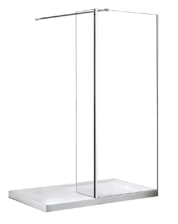 BESCO Aveo Black panel prysznicowy 50 cm przeźroczyste czarny matowy PAB-50-195-C