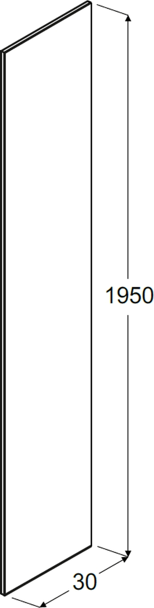 BESCO Aveo panel prysznicowy 30 cm przeźroczyste chrom PA-30-195-C